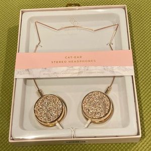 Rose Gold Nanette Lepore Cat-Ear Stereo Headphones
